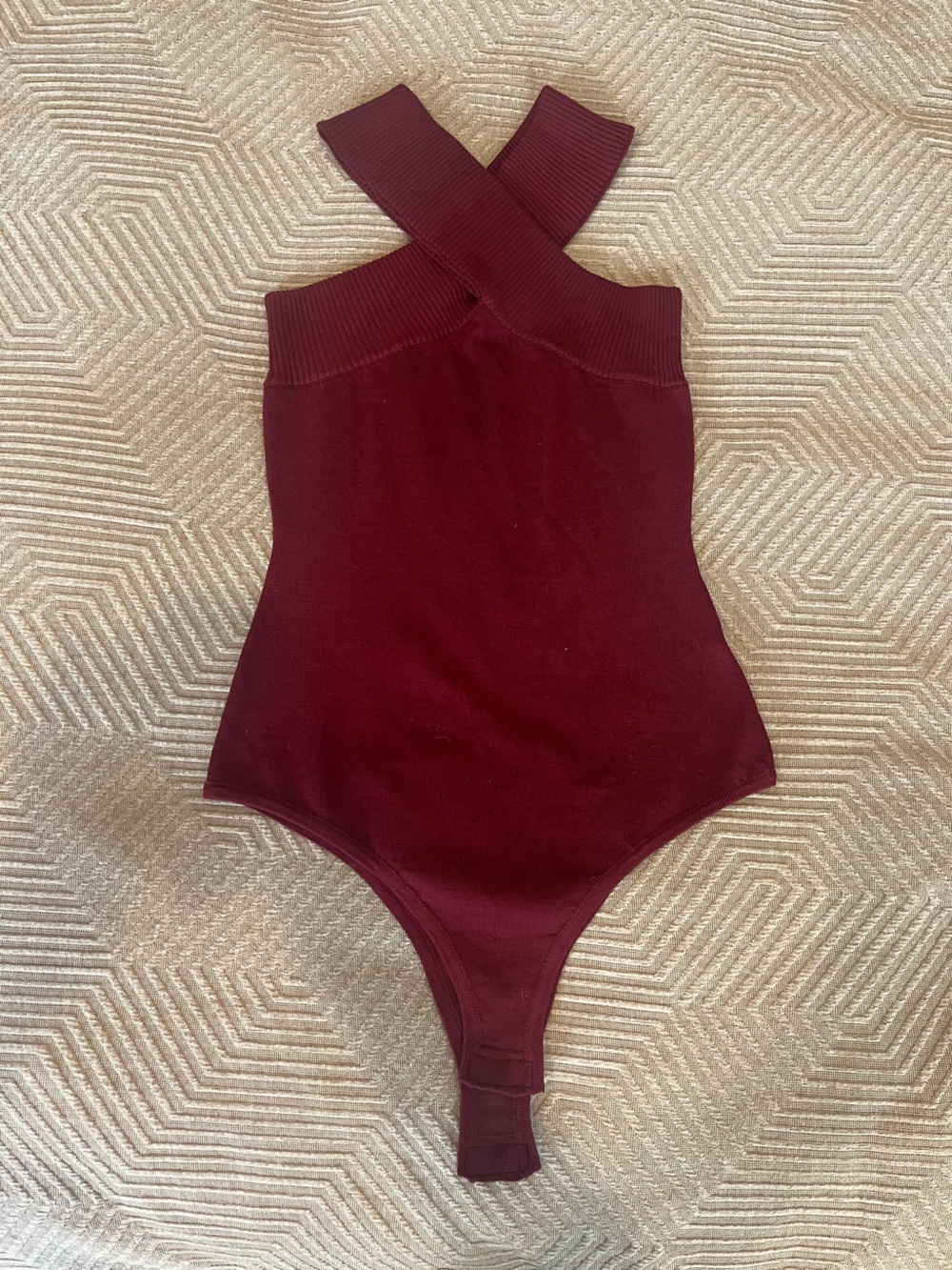 Women’s Ribbed Tank Top - Burgundy
